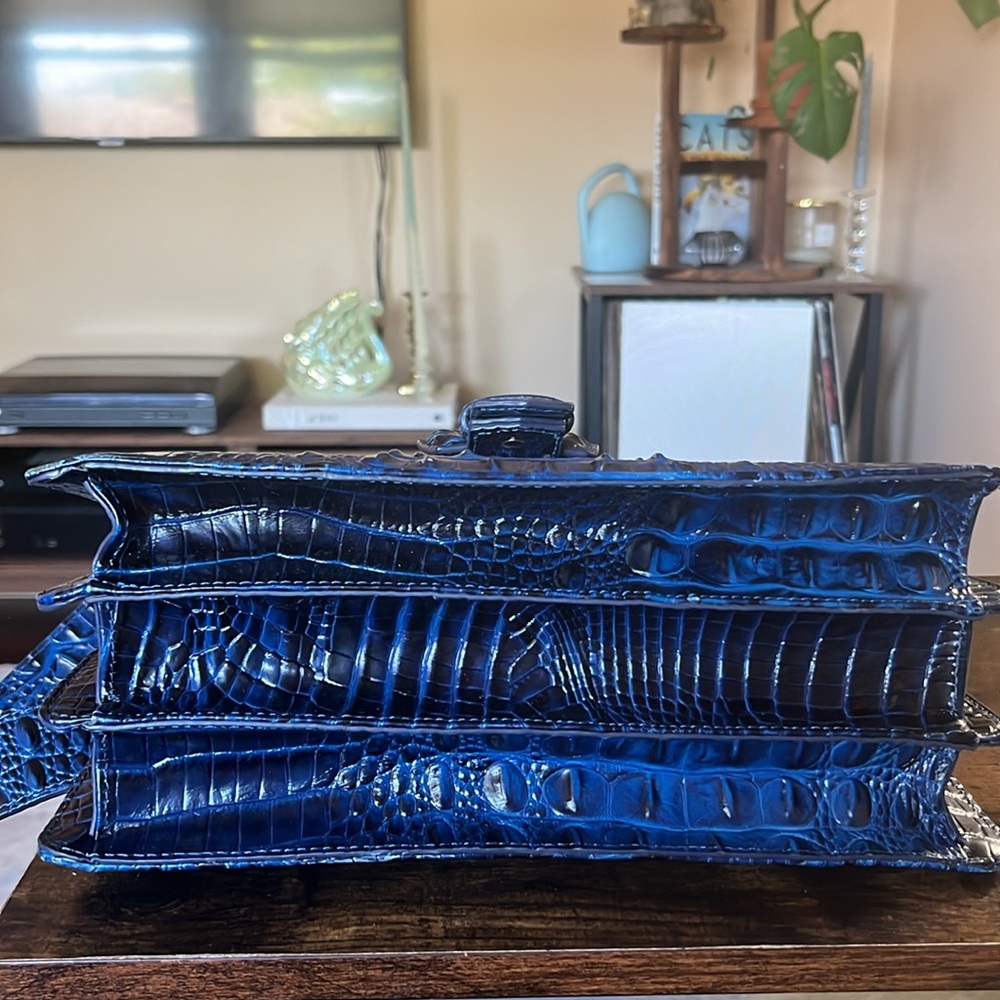 Brahmin Blue Crocodile Gabriella Bag - Picture 6 of 6